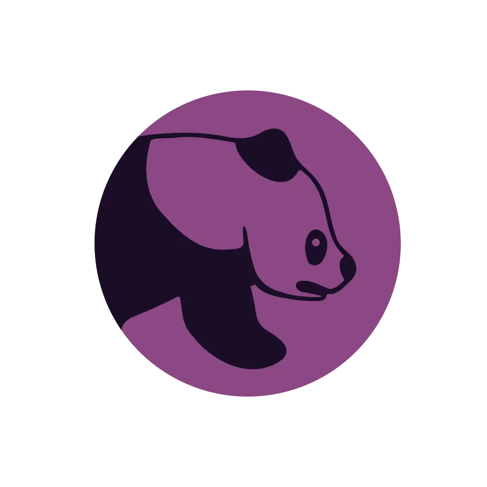 Un logo de panda